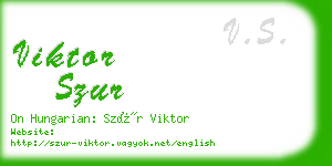 viktor szur business card